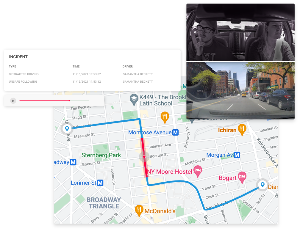 Dual Camera Road and Cabin Telematics Coverage